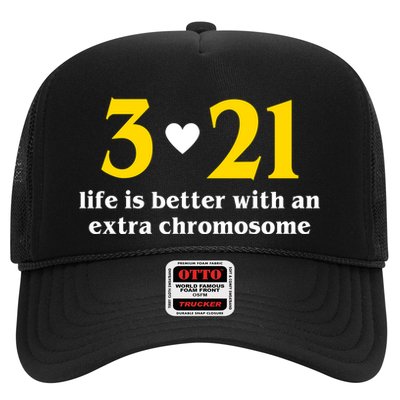 3 21 Life Is Better With An Extra Chromosome Down Syndrome Trucker Hat