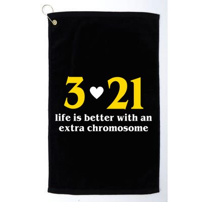 3 21 Life Is Better With An Extra Chromosome Down Syndrome Golf Towel