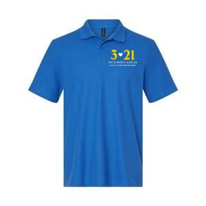 3 21 Life Is Better With An Extra Chromosome Down Syndrome Softstyle Adult Sport Polo