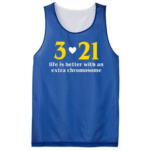 3 21 Life Is Better With An Extra Chromosome Down Syndrome Mesh Reversible Basketball Jersey Tank