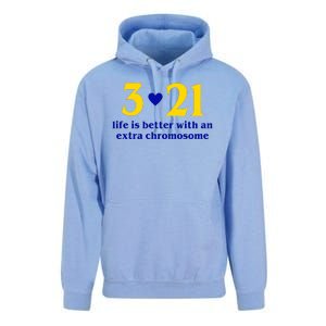 3 21 Life Is Better With An Extra Chromosome Down Syndrome Unisex Surf Hoodie