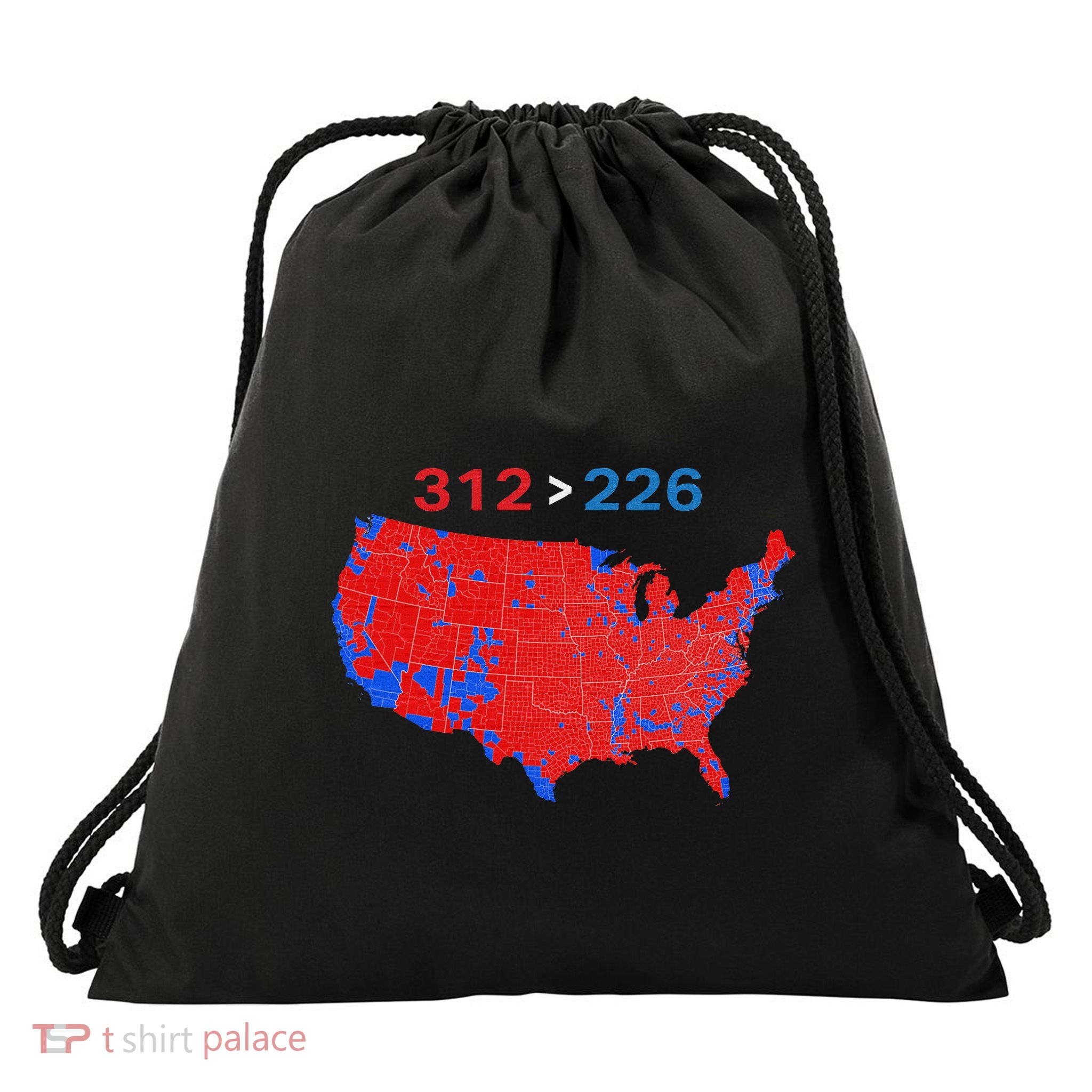 312 226 Red Wave Election Map Drawstring Bag
