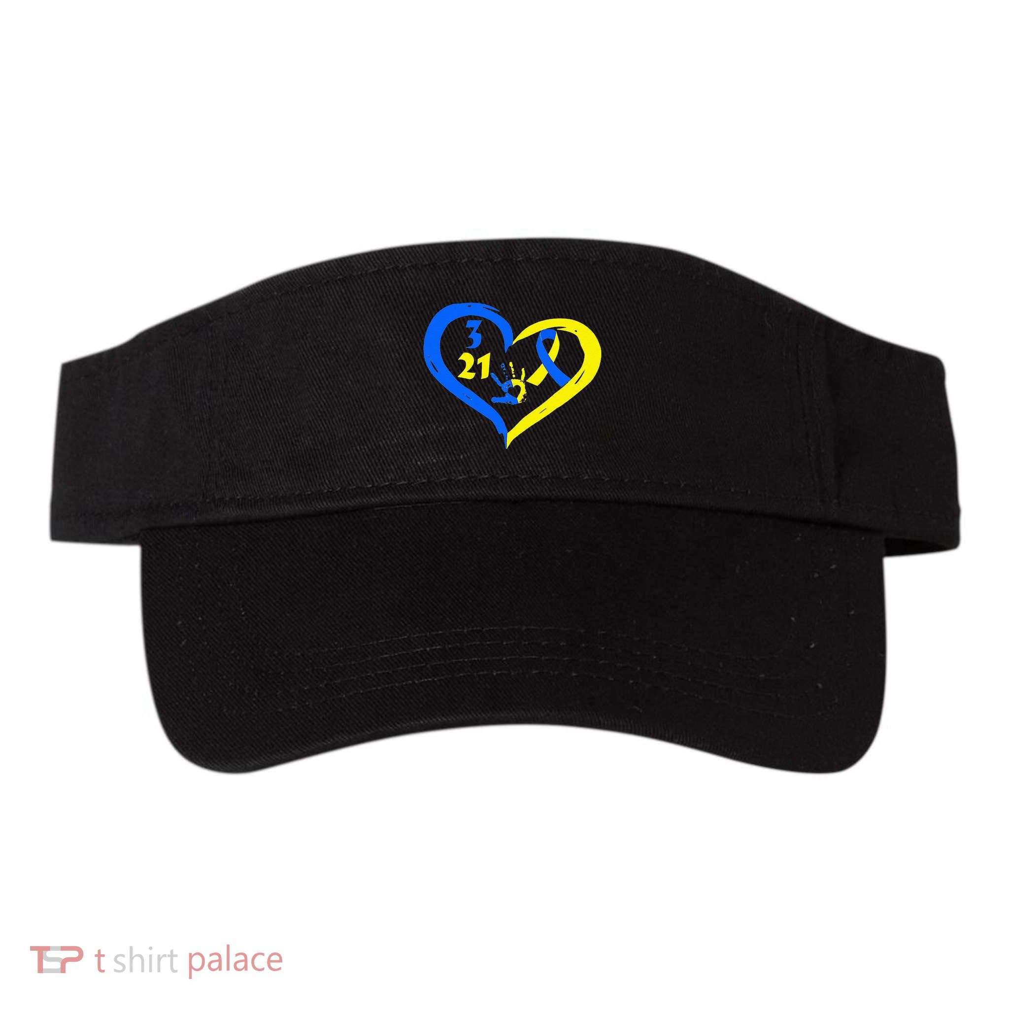 3 21 World Down Syndrome Awareness Day Heart March 21st Visor
