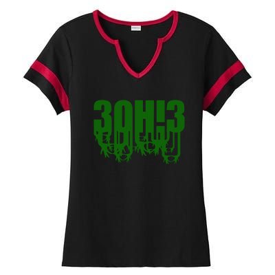 3OH!3 Ladies Halftime Notch Neck Tee