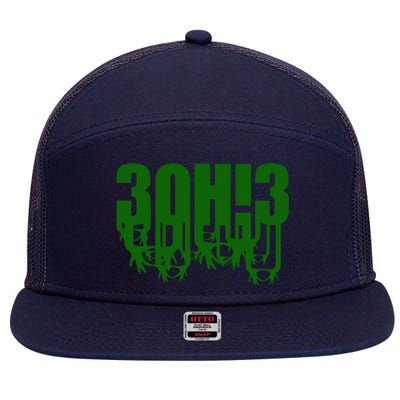 3OH!3 7 Panel Mesh Trucker Snapback Hat