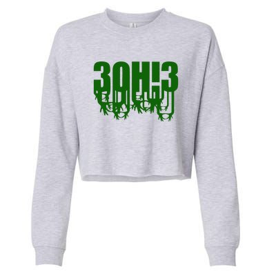 3OH!3 Cropped Pullover Crew