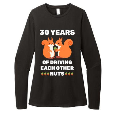 30th 30-Year Pearl Wedding Anniversary Funny Couple Him Her Womens CVC Long Sleeve Shirt