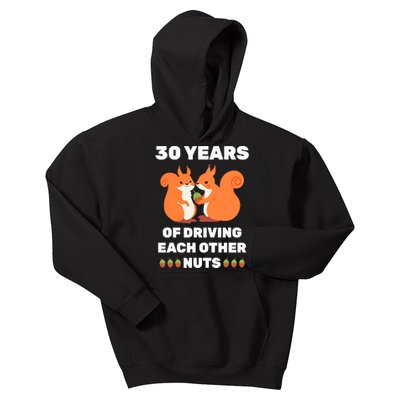 30th 30-Year Pearl Wedding Anniversary Funny Couple Him Her Kids Hoodie