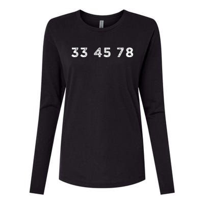 33 45 78 Rpm Short Sleeve For Record Vinyl Lovers Womens Cotton Relaxed Long Sleeve T-Shirt