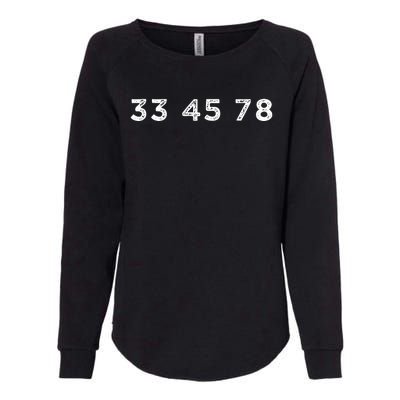 33 45 78 Rpm Short Sleeve For Record Vinyl Lovers Womens California Wash Sweatshirt