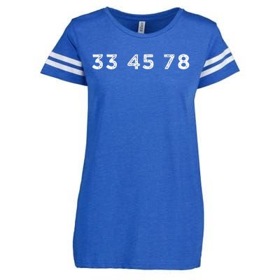 33 45 78 Rpm Short Sleeve For Record Vinyl Lovers Enza Ladies Jersey Football T-Shirt