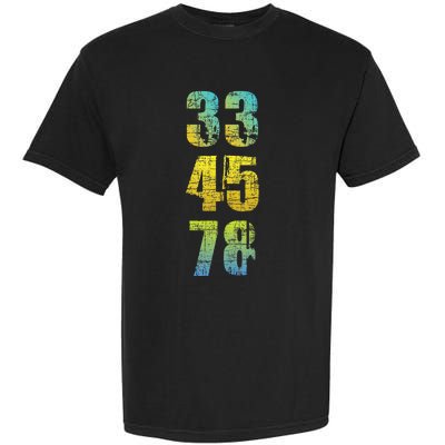 33 45 78 Vinyl Records Music Lover Record Collector Garment-Dyed Heavyweight T-Shirt