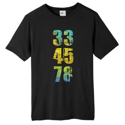 33 45 78 Vinyl Records Music Lover Record Collector Tall Fusion ChromaSoft Performance T-Shirt