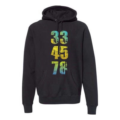 33 45 78 Vinyl Records Music Lover Record Collector Premium Hoodie