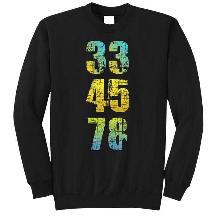 33 45 78 Vinyl Records Music Lover Record Collector Tall Sweatshirt