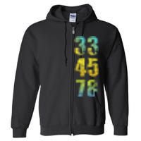 33 45 78 Vinyl Records Music Lover Record Collector Full Zip Hoodie