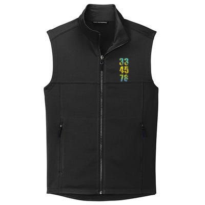 33 45 78 Vinyl Records Music Lover Record Collector Collective Smooth Fleece Vest