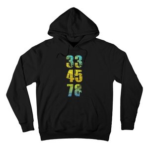 33 45 78 Vinyl Records Music Lover Record Collector Hoodie