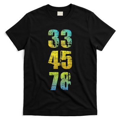 33 45 78 Vinyl Records Music Lover Record Collector T-Shirt