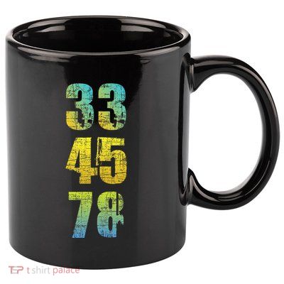 33 45 78 Vinyl Records Music Lover Record Collector 11oz C Handle Ceramic Mug