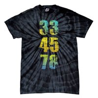 33 45 78 Vinyl Records Music Lover Record Collector Tie-Dye T-Shirt