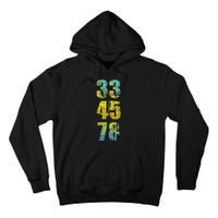 33 45 78 Vinyl Records Music Lover Record Collector Tall Hoodie