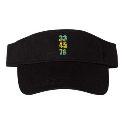 33 45 78 Vinyl Records Music Lover Record Collector Visor