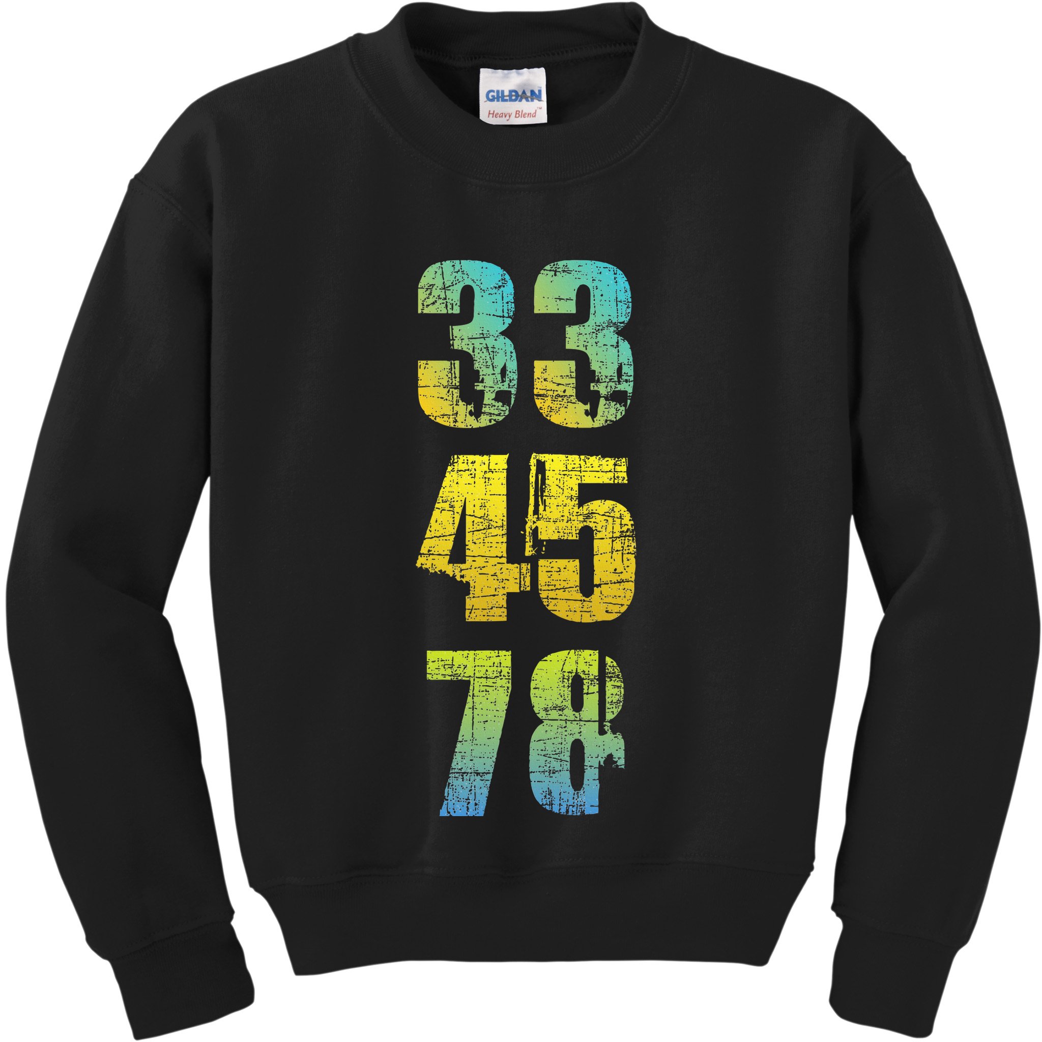 33 45 78 Vinyl Records Music Lover Record Collector Kids Sweatshirt