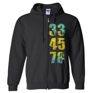 33 45 78 Vinyl Records Music Lover Record Collector Full Zip Hoodie