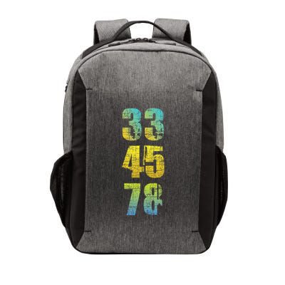 33 45 78 Vinyl Records Music Lover Record Collector Vector Backpack