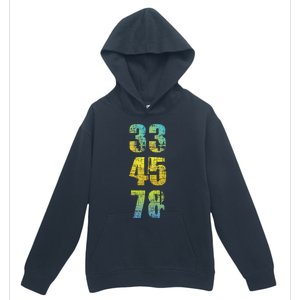 33 45 78 Vinyl Records Music Lover Record Collector Urban Pullover Hoodie