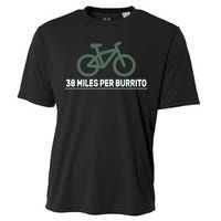 38 Miles Per Burrito Bike Ride Cooling Performance Crew T-Shirt