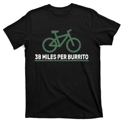 38 Miles Per Burrito Bike Ride T-Shirt