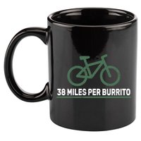 38 Miles Per Burrito Bike Ride 11oz C Handle Ceramic Mug