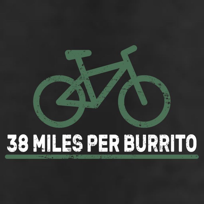 38 Miles Per Burrito Bike Ride 11oz C Handle Ceramic Mug