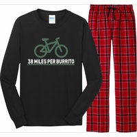 38 Miles Per Burrito Bike Ride Long Sleeve Pajama Set