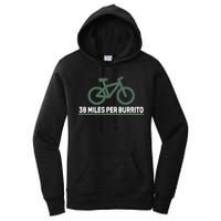 38 Miles Per Burrito Bike Ride Women's Pullover Hoodie