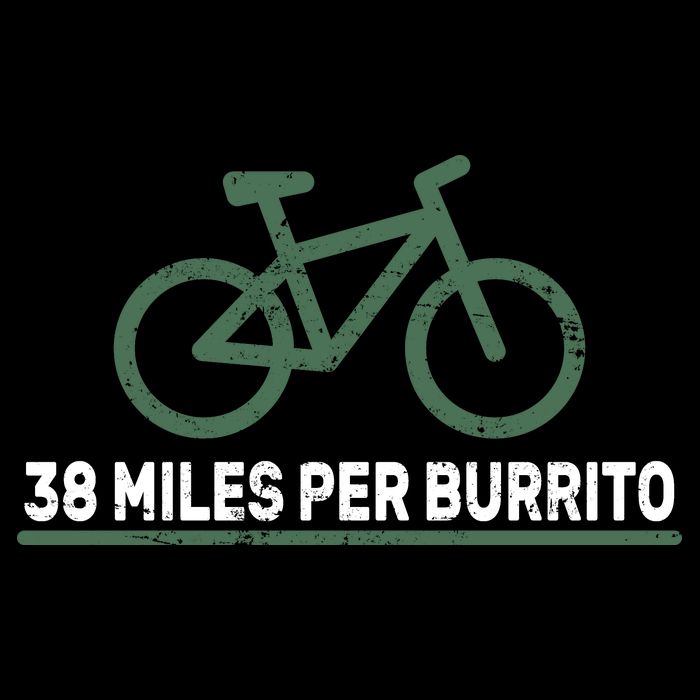 38 Miles Per Burrito Bike Ride Poster