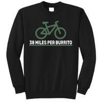 38 Miles Per Burrito Bike Ride Tall Sweatshirt