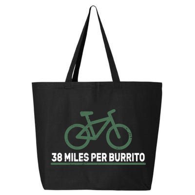 38 Miles Per Burrito Bike Ride 25L Jumbo Tote