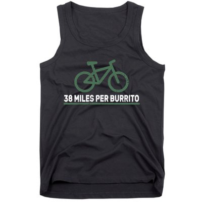 38 Miles Per Burrito Bike Ride Tank Top