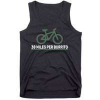 38 Miles Per Burrito Bike Ride Tank Top