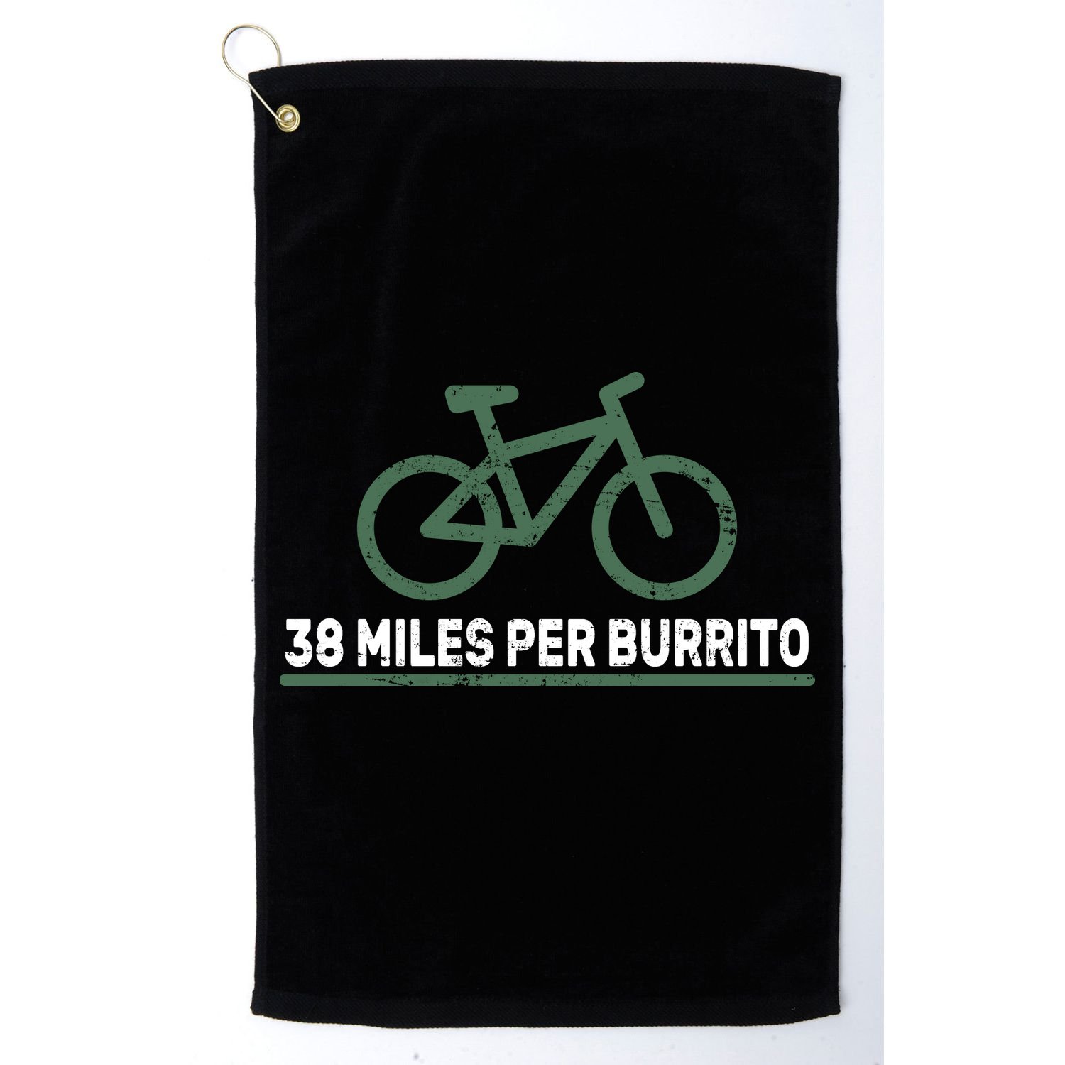 38 Miles Per Burrito Bike Ride Golf Towel