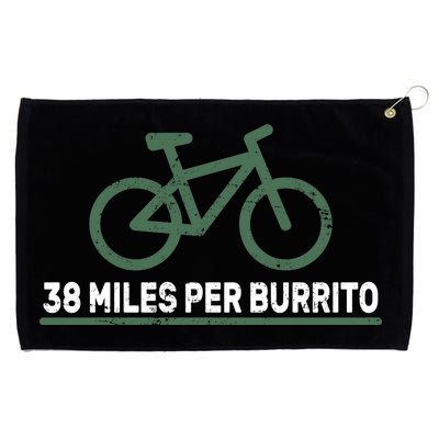 38 Miles Per Burrito Bike Ride Grommeted Golf Towel