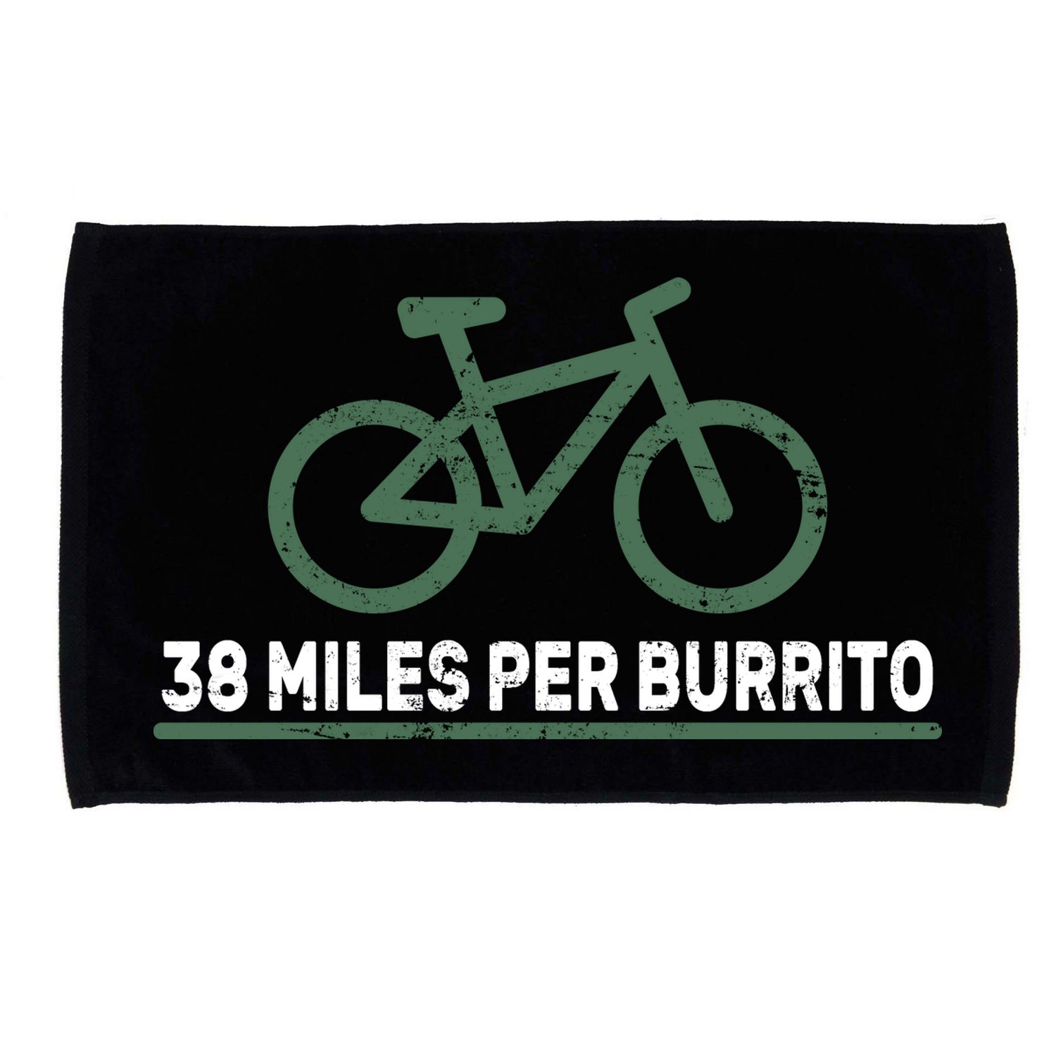 38 Miles Per Burrito Bike Ride Microfiber Hand Towel