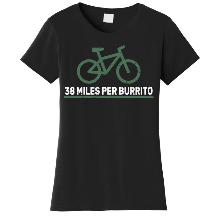 38 Miles Per Burrito Bike Ride Women's T-Shirt