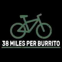 38 Miles Per Burrito Bike Ride Womens T-Shirt