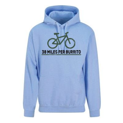 38 Miles Per Burrito Bike Ride Unisex Surf Hoodie