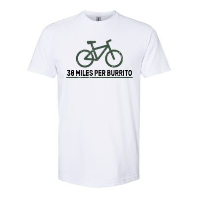 38 Miles Per Burrito Bike Ride Softstyle CVC T-Shirt