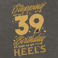 39th Birthday High Heels Cotton Canvas Backpack